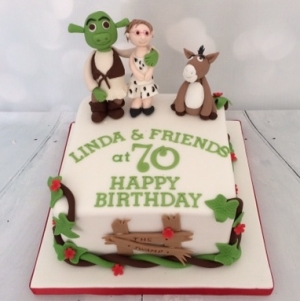 Shrek themed cake