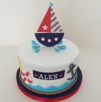 Nautical theme birthday cake