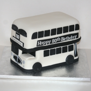 Double decker bus cake