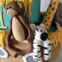 Noah&#039;s Ark - monkey &amp; zebra close up