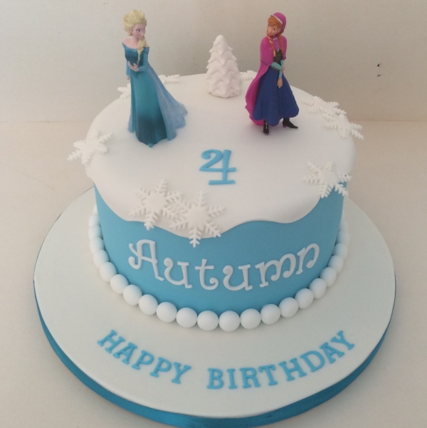 Frozen theme cake - Anna &amp; Elsa