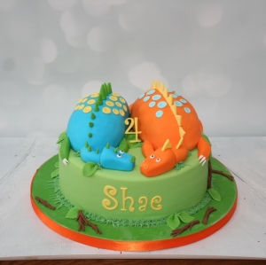 Baby dinosaurs cake