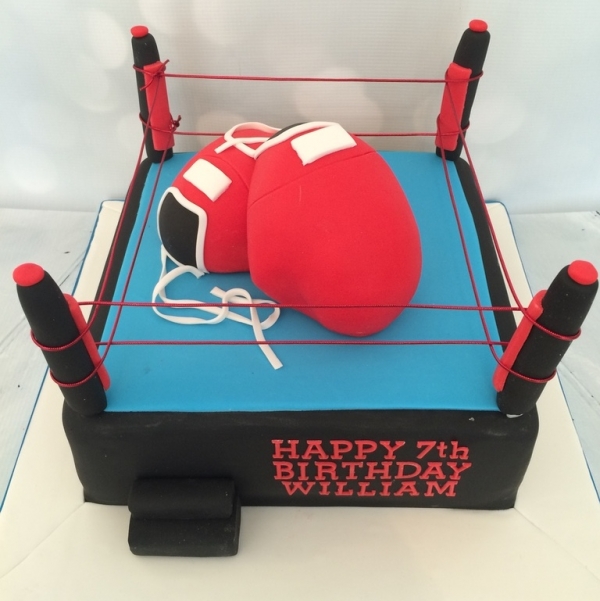 Large boxing ring cake