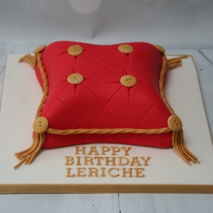 Red/Gold pillow cake