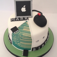 Computer theme cake