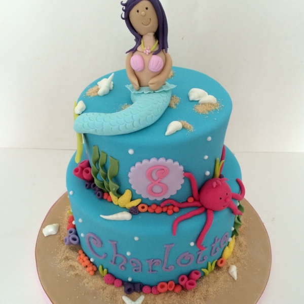 2-tier Mermaid cake
