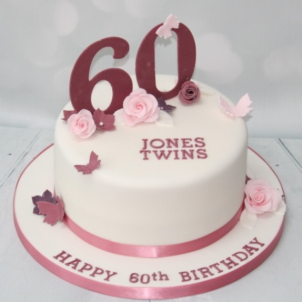 60th birthday cake for twins