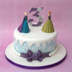 Frozen theme cake - purple colours