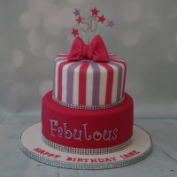 50 &amp; Fabulous birthday cak