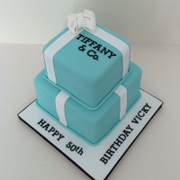 Two tier Tiffany box cake 2