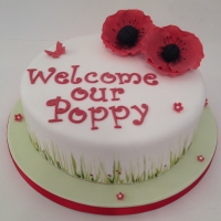 Poppy babyshower cake