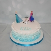 Frozen theme cake with ombre ruffles
