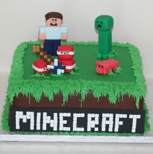 Minecraft cake with Steve