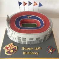Football stadium cake