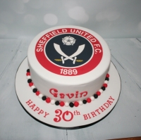 Sheffield United badge cake - 30th birthday