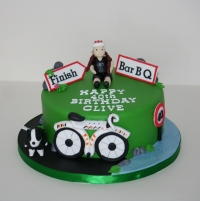 Cycling themed 40th birthday cake