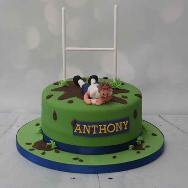 Rugby themed cake