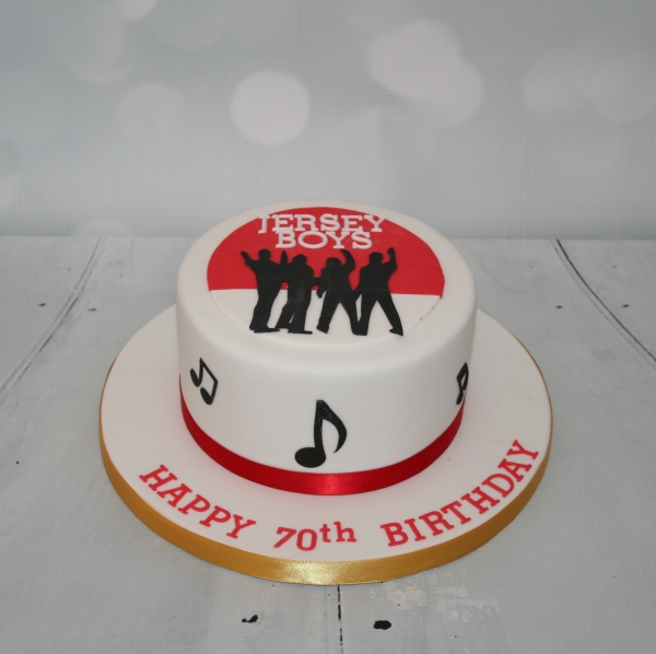 Jersey Boys themed cake