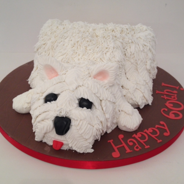Westie dog cake