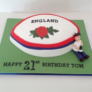 England Rugby ball cake | HUGE chocolate cake filled and cov… | Flickr