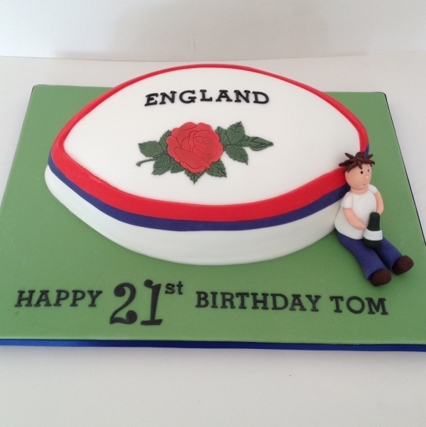 Rugby ball cake