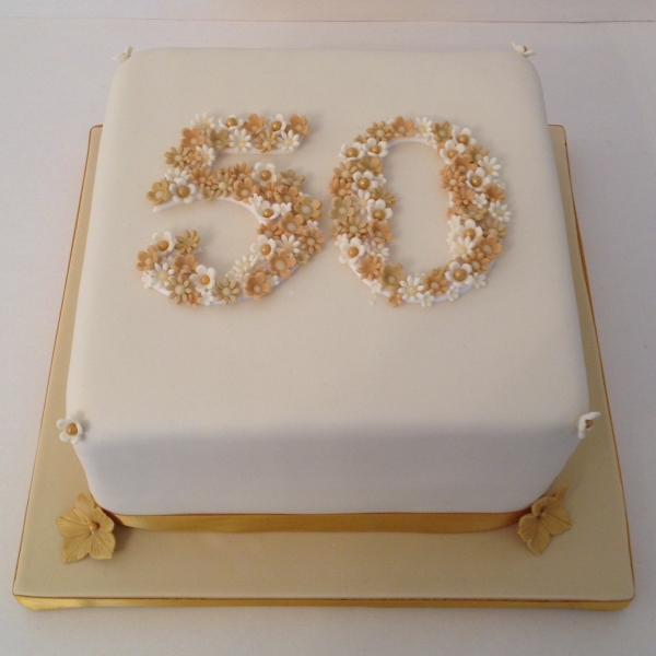 50 - Golden Wedding anniversary cake