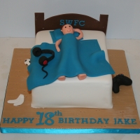 Teenage bed cake - SWFC supporter