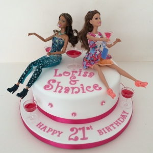 Drunk Barbie twins cake