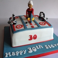Ice hockey cake