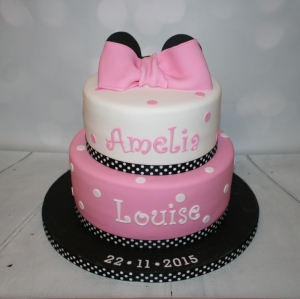 Minnie Mouse christening cake