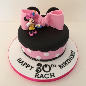 Minnie Mouse theme single tier cake
