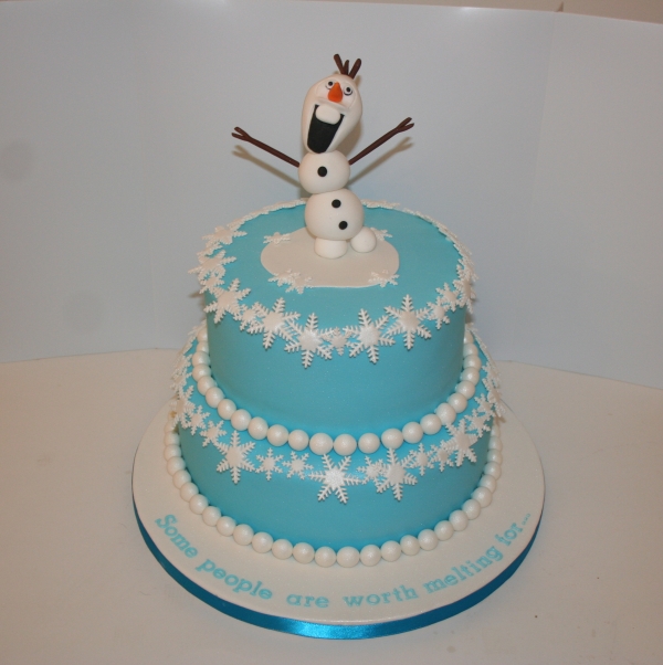Frozen theme wedding cake