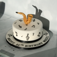 Saxophone cake