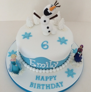 Olaf, Anna &amp; Elsa cake
