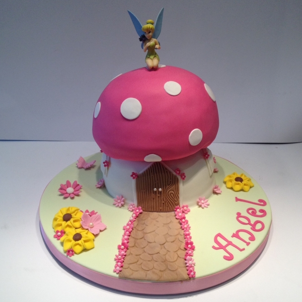 Tinkerbell toadstool cake