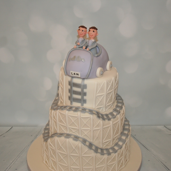 Rollercoaster wedding cake
